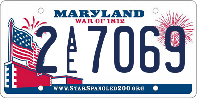 MD license plate 2AE7069