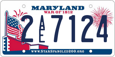 MD license plate 2AE7124