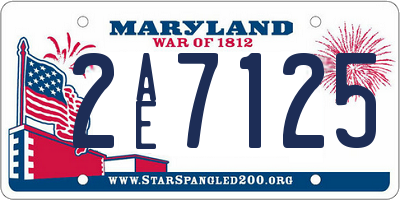 MD license plate 2AE7125