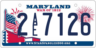 MD license plate 2AE7126
