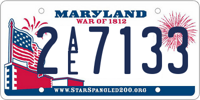MD license plate 2AE7133