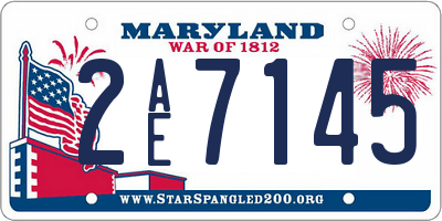 MD license plate 2AE7145
