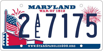 MD license plate 2AE7175