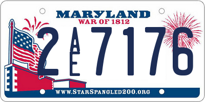 MD license plate 2AE7176