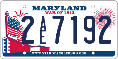 MD license plate 2AE7192