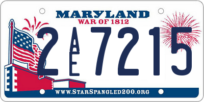 MD license plate 2AE7215