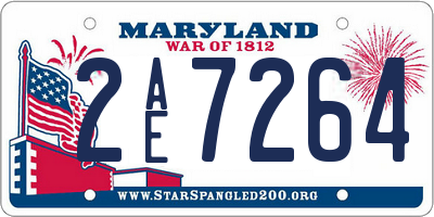 MD license plate 2AE7264