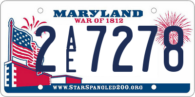 MD license plate 2AE7278