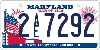 MD license plate 2AE7292