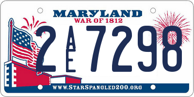 MD license plate 2AE7298