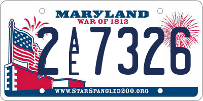 MD license plate 2AE7326