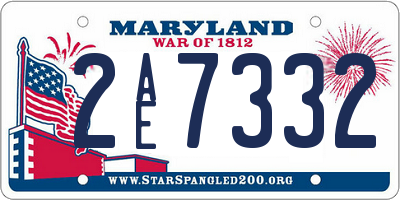 MD license plate 2AE7332
