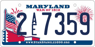 MD license plate 2AE7359