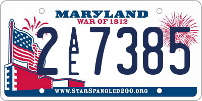 MD license plate 2AE7385
