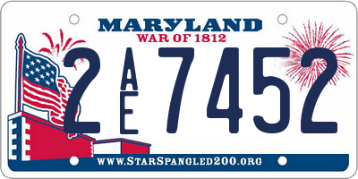 MD license plate 2AE7452