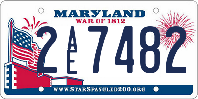 MD license plate 2AE7482