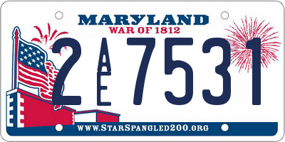 MD license plate 2AE7531