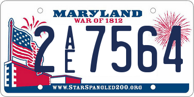 MD license plate 2AE7564