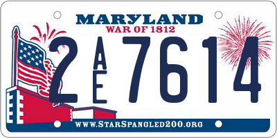MD license plate 2AE7614