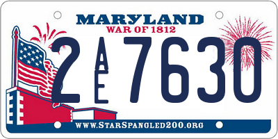 MD license plate 2AE7630