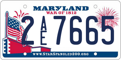 MD license plate 2AE7665
