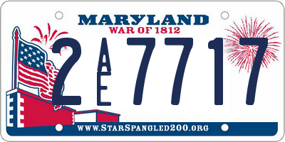 MD license plate 2AE7717