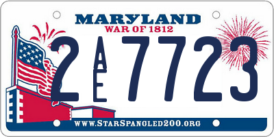 MD license plate 2AE7723