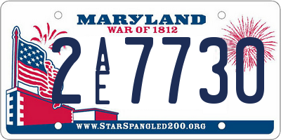 MD license plate 2AE7730