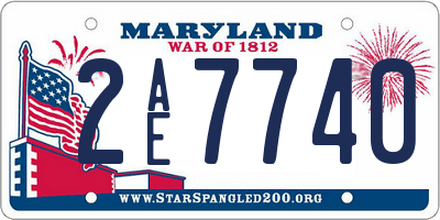 MD license plate 2AE7740