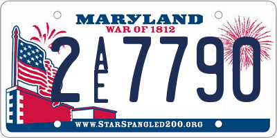 MD license plate 2AE7790