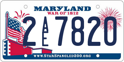 MD license plate 2AE7820