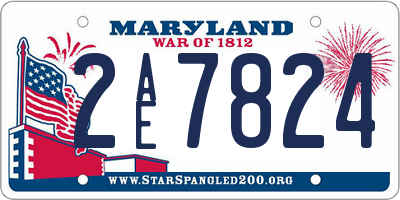 MD license plate 2AE7824