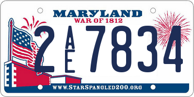 MD license plate 2AE7834