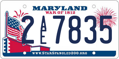 MD license plate 2AE7835