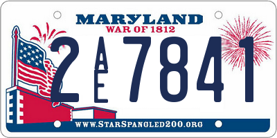 MD license plate 2AE7841