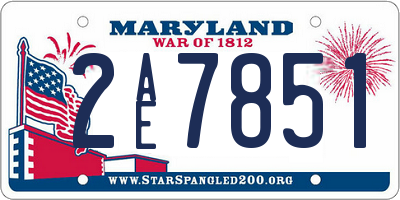 MD license plate 2AE7851