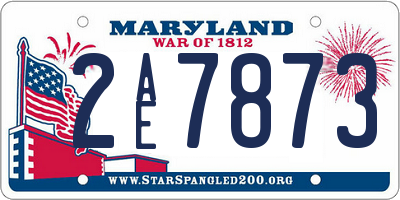 MD license plate 2AE7873