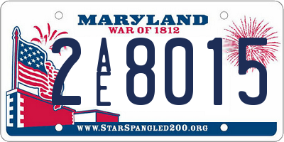MD license plate 2AE8015