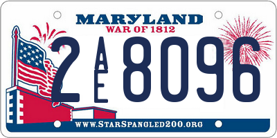 MD license plate 2AE8096