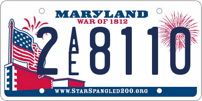MD license plate 2AE8110