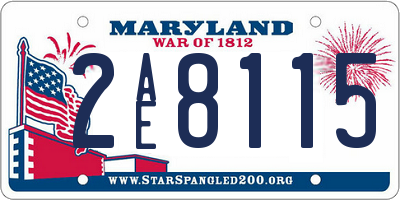 MD license plate 2AE8115