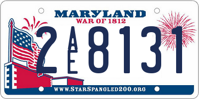 MD license plate 2AE8131