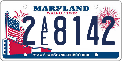 MD license plate 2AE8142