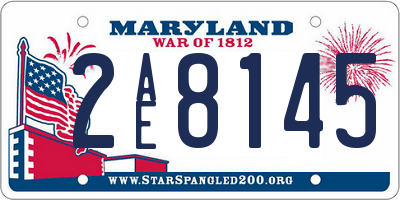 MD license plate 2AE8145