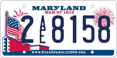 MD license plate 2AE8158