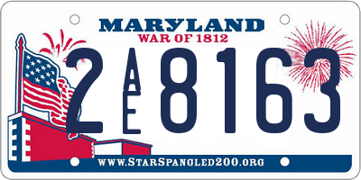 MD license plate 2AE8163