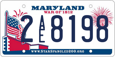 MD license plate 2AE8198