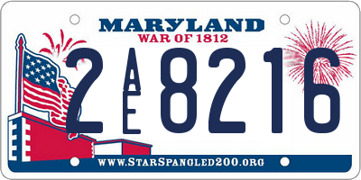 MD license plate 2AE8216