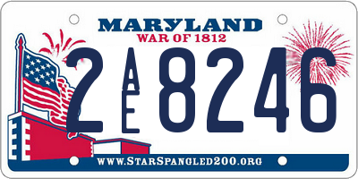 MD license plate 2AE8246