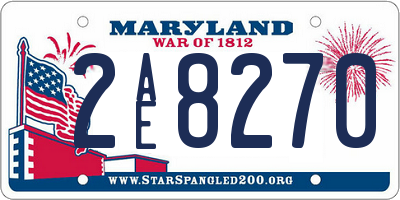MD license plate 2AE8270